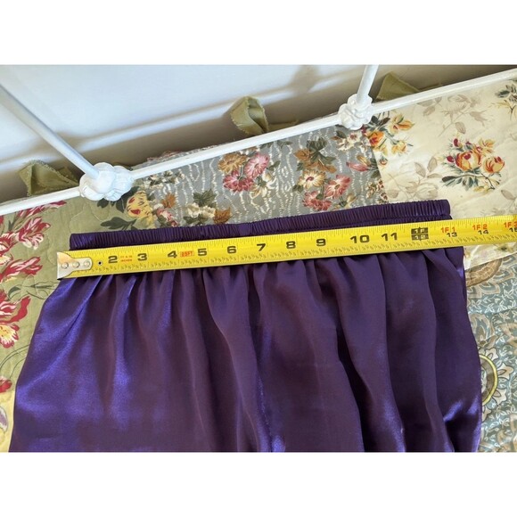 Vtg Victorias Secret Medium Gold Label Royal Purple Silky Satin PJ Pants 90s Y2K - Picture 7 of 7